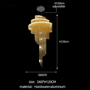ChandeliersDecor.com-Staircase Chandelier-Spiral Chandelier Chain: Quality and Versatile Solution