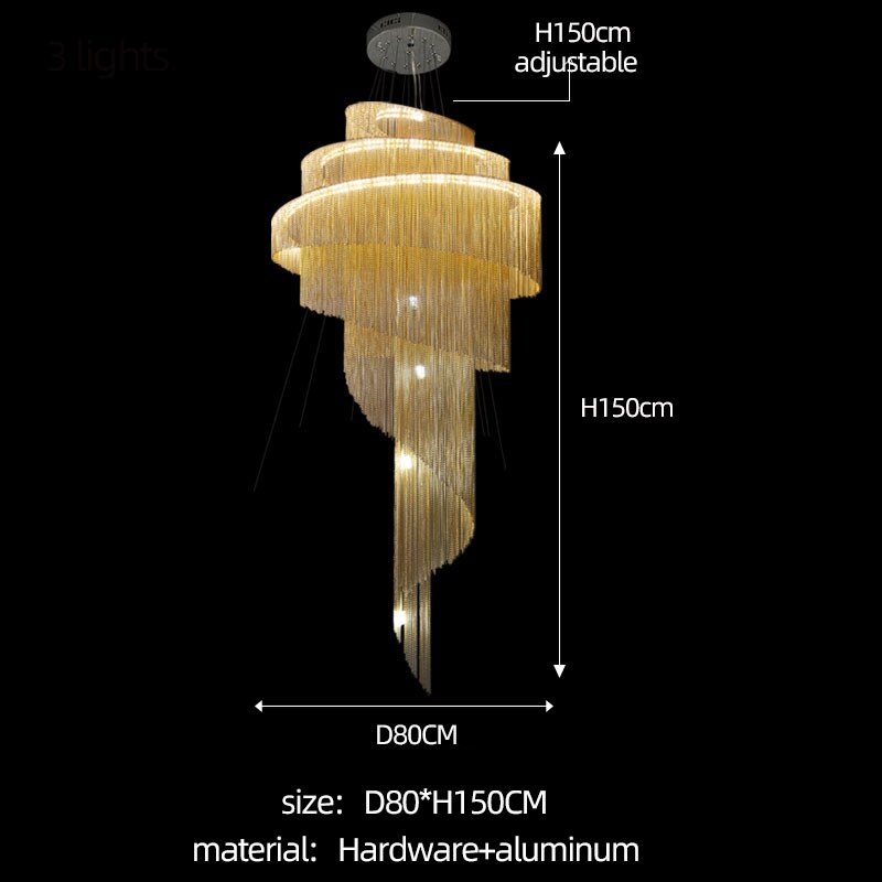 ChandeliersDecor.com-Staircase Chandelier-Spiral Chandelier Chain: Quality and Versatile Solution
