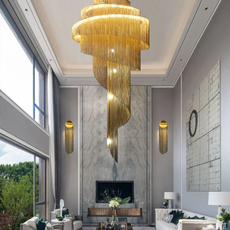 ChandeliersDecor.com-Staircase Chandelier-Spiral Chandelier Chain: Quality and Versatile Solution
