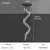 ChandeliersDecor.com-Staircase Chandelier-Spiral Cones: Staircase Chandelier - Elegant Lighting