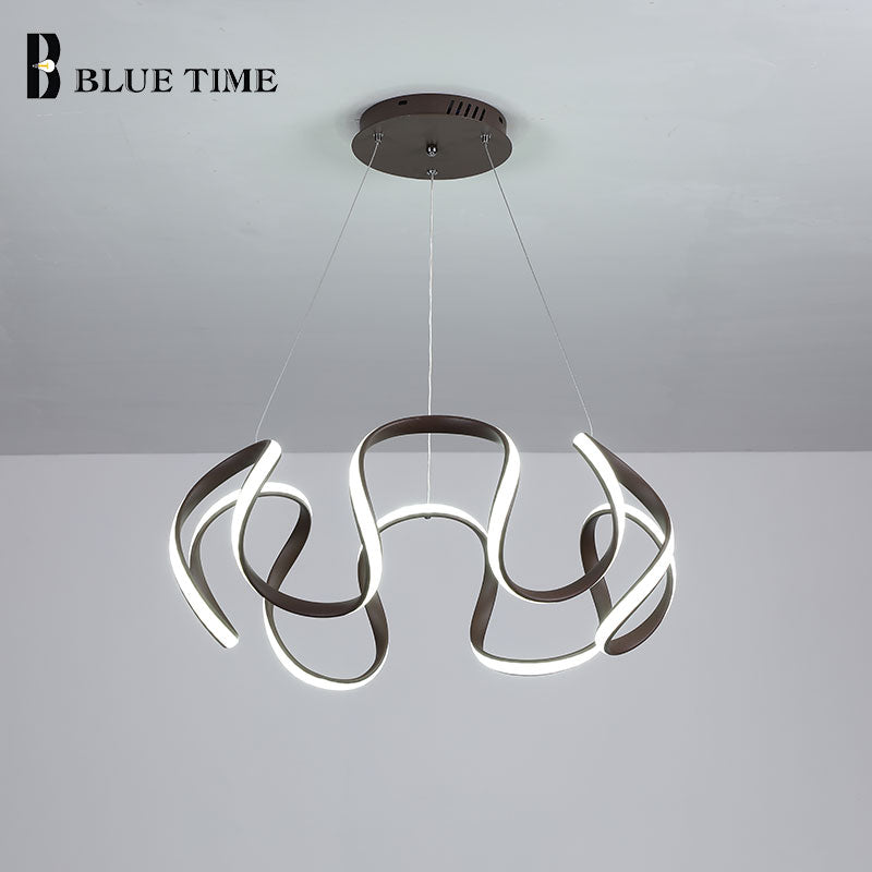 ChandeliersDecor.com-Chandeliers-Spiral Wave LED Chandelier: Illuminating Sophistication