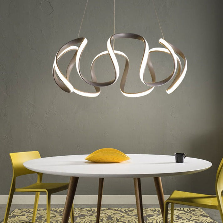 ChandeliersDecor.com-Chandeliers-Spiral Wave LED Chandelier: Illuminating Sophistication