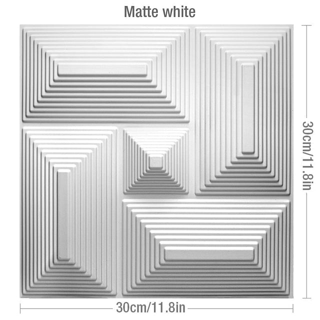 ChandeliersDecor.com-Wall Panels-Square 3D Wall Panel - Geometric Design for House Wall Renovation