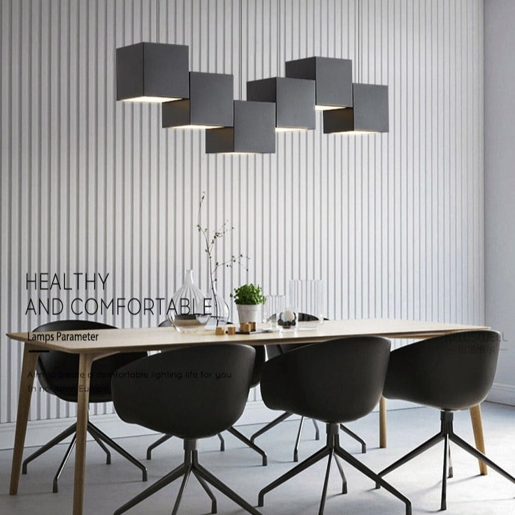 ChandeliersDecor.com-Kitchen Island-Square Blocks Pendant Light