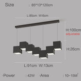 ChandeliersDecor.com-Kitchen Island-Square Blocks Pendant Light
