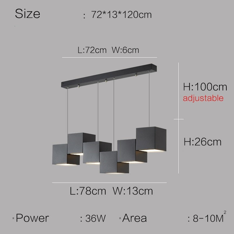 ChandeliersDecor.com-Kitchen Island-Square Blocks Pendant Light