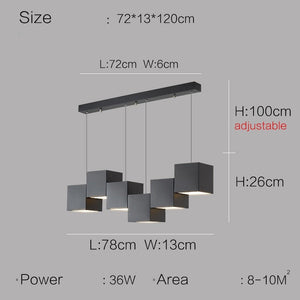 ChandeliersDecor.com-Kitchen Island-Square Blocks Pendant Light