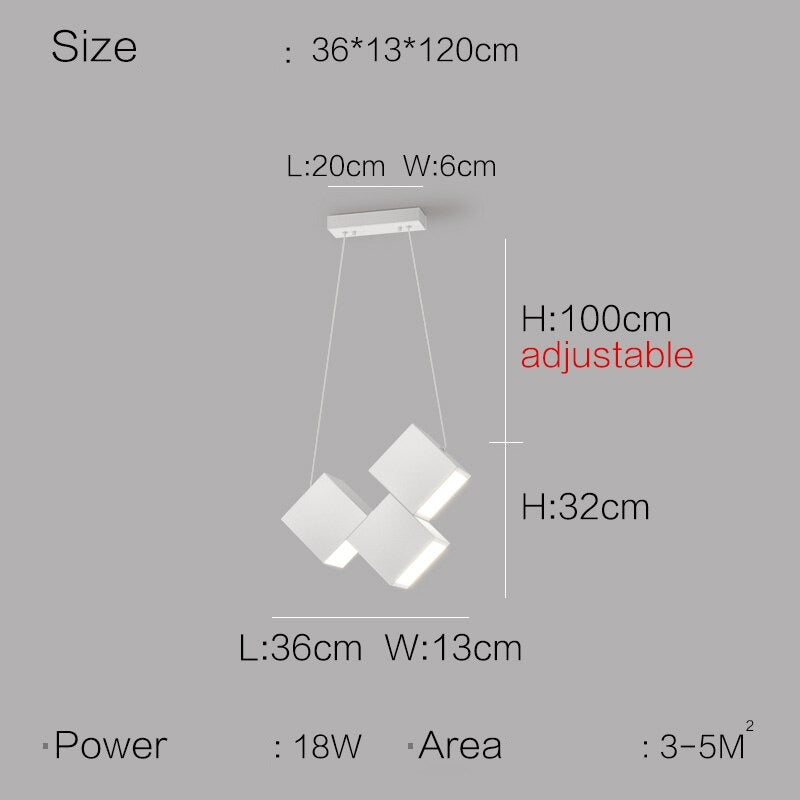 ChandeliersDecor.com-Kitchen Island-Square Blocks Pendant Light