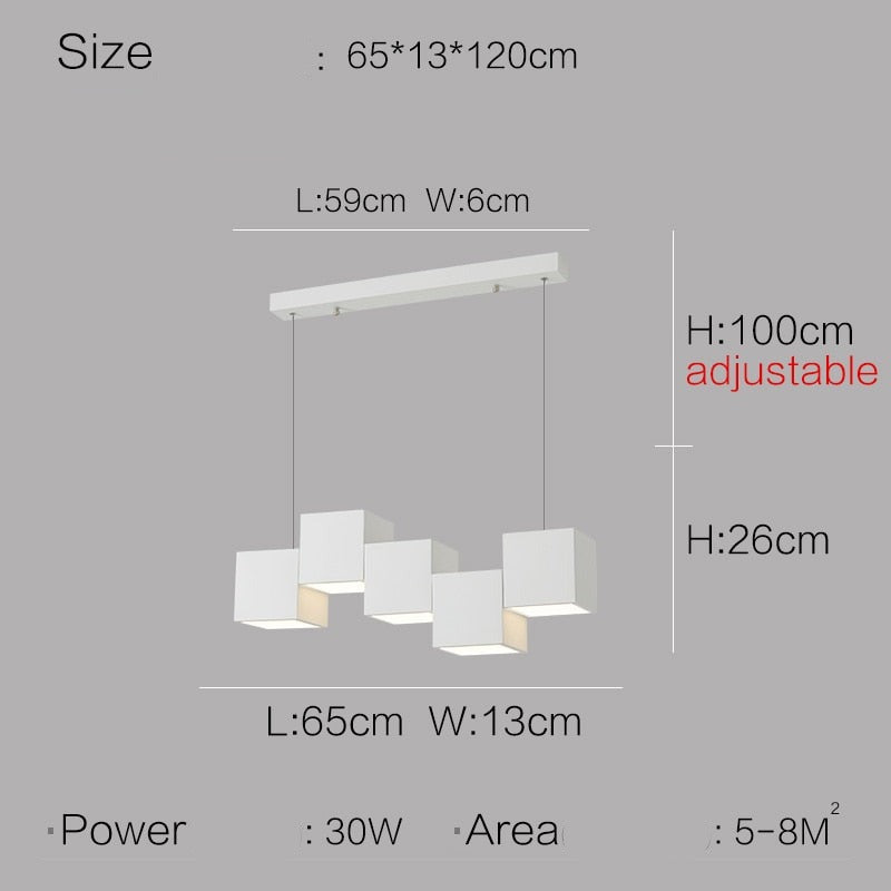 ChandeliersDecor.com-Kitchen Island-Square Blocks Pendant Light