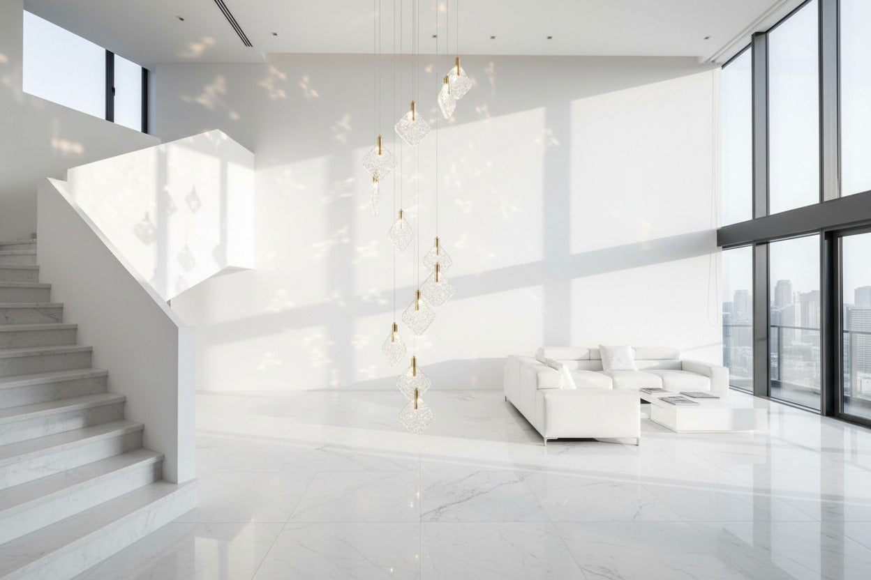 Square Crystal Pendant Chandelier - Exquisite Lightinging-ChandeliersDecor.com