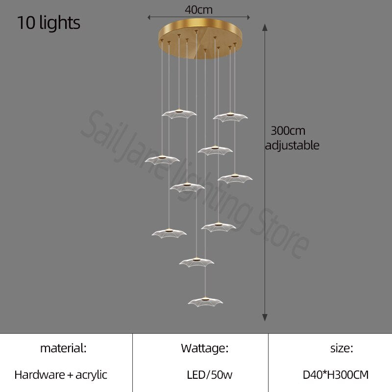 ChandeliersDecor.com-Staircase Chandelier-Staggered Staircase Chandelier - Grand Staircases Lighting