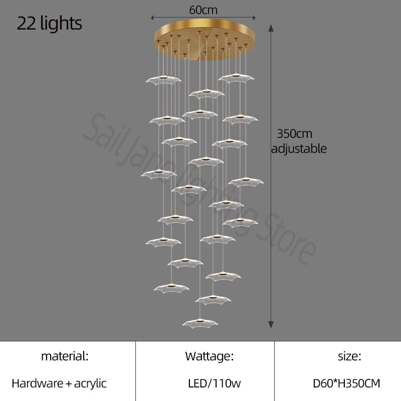 ChandeliersDecor.com-Staircase Chandelier-Staggered Staircase Chandelier - Grand Staircases Lighting