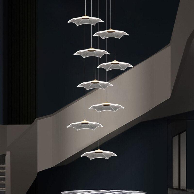 ChandeliersDecor.com-Staircase Chandelier-Staggered Staircase Chandelier - Grand Staircases Lighting