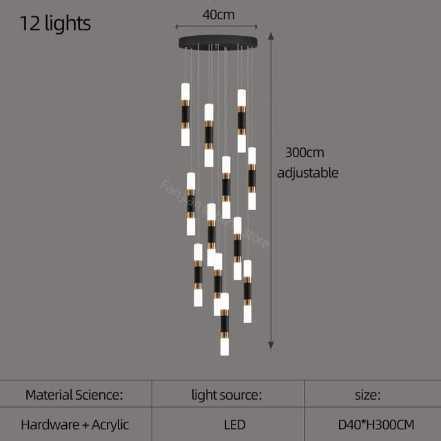 Staircase Chandelier - Illuminate with Acrylic Chandelier-ChandeliersDecor.com