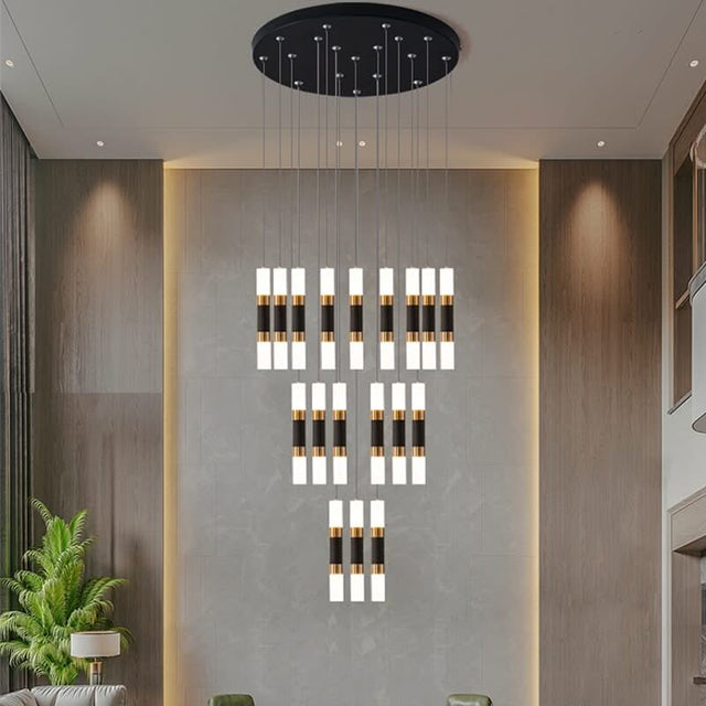 Staircase Chandelier - Illuminate with Acrylic Chandelier-ChandeliersDecor.com