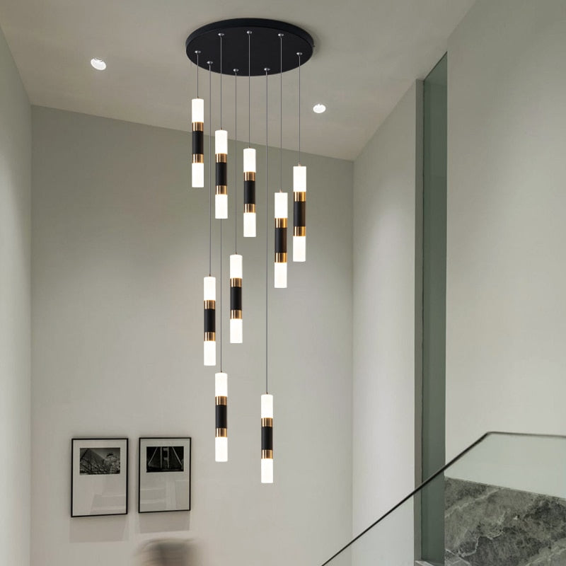 ChandeliersDecor.com-Staircase Chandelier-Staircase Chandelier - Illuminate with Acrylic Chandelier
