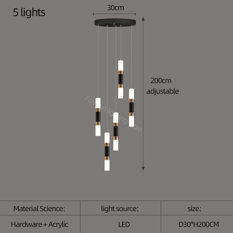 ChandeliersDecor.com-Staircase Chandelier-Staircase Chandelier - Illuminate with Acrylic Chandelier
