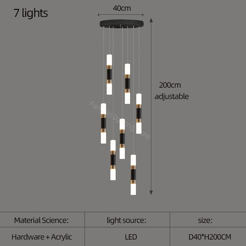 ChandeliersDecor.com-Staircase Chandelier-Staircase Chandelier - Illuminate with Acrylic Chandelier