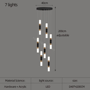 ChandeliersDecor.com-Staircase Chandelier-Staircase Chandelier - Illuminate with Acrylic Chandelier