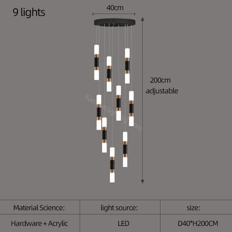 Staircase Chandelier - Illuminate with Acrylic Chandelier-ChandeliersDecor.com
