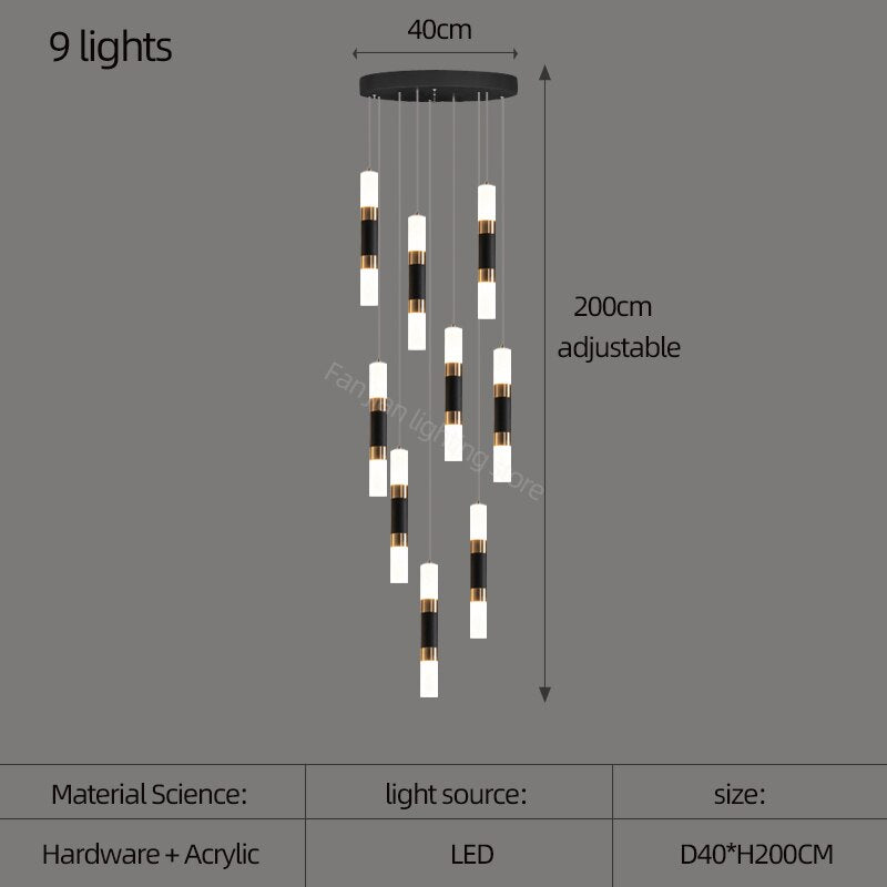 ChandeliersDecor.com-Staircase Chandelier-Staircase Chandelier - Illuminate with Acrylic Chandelier