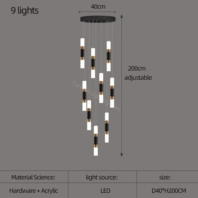 Staircase Chandelier - Illuminate with Acrylic Chandelier-ChandeliersDecor.com