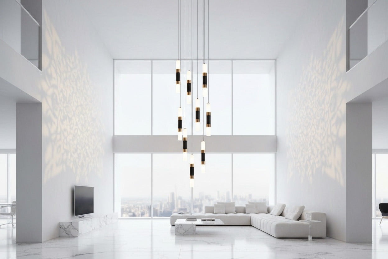 Staircase Chandelier - Illuminate with Acrylic Chandelier-ChandeliersDecor.com