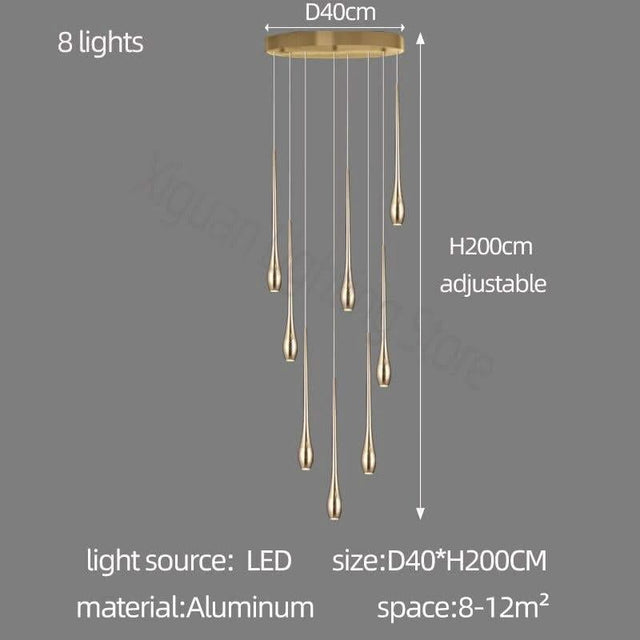 ChandeliersDecor.com-Staircase Chandelier-Staircase Chandelier - Unique Circular Cone Ambience