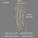 ChandeliersDecor.com-Staircase Chandelier-Staircase Chandelier - Unique Circular Cone Ambience