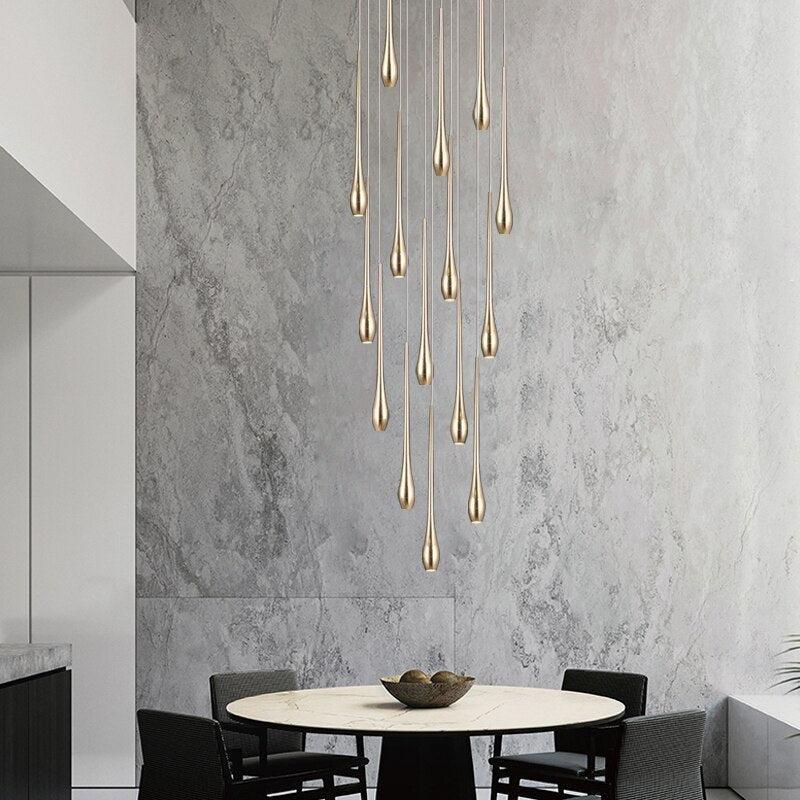 ChandeliersDecor.com-Staircase Chandelier-Staircase Chandelier - Unique Circular Cone Ambience