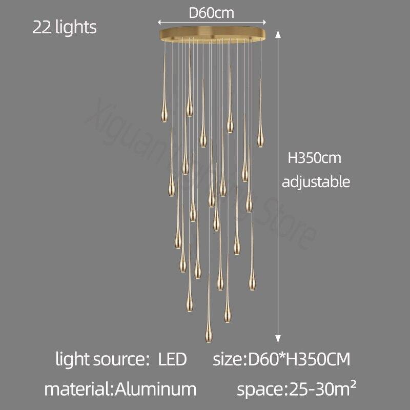 ChandeliersDecor.com-Staircase Chandelier-Staircase Chandelier - Unique Circular Cone Ambience