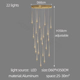 ChandeliersDecor.com-Staircase Chandelier-Staircase Chandelier - Unique Circular Cone Ambience