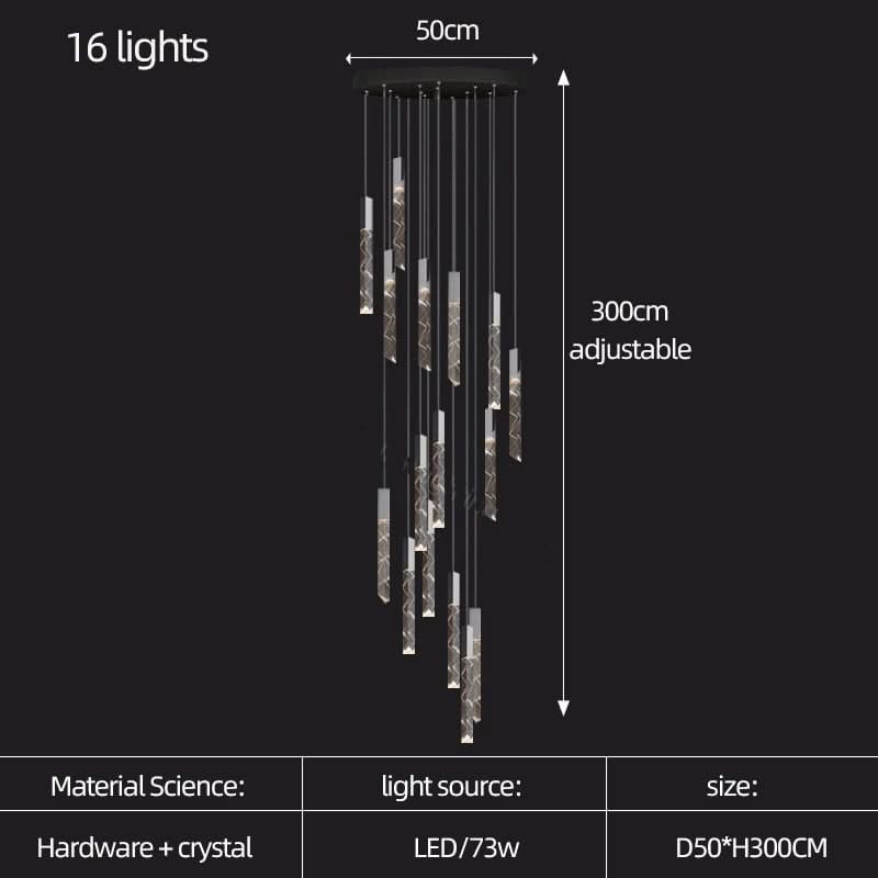 Staircase Crystal Chandelier Light-ChandeliersDecor.com