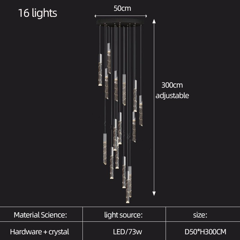 ChandeliersDecor.com-Staircase Chandelier-Staircase Crystal Chandelier Light