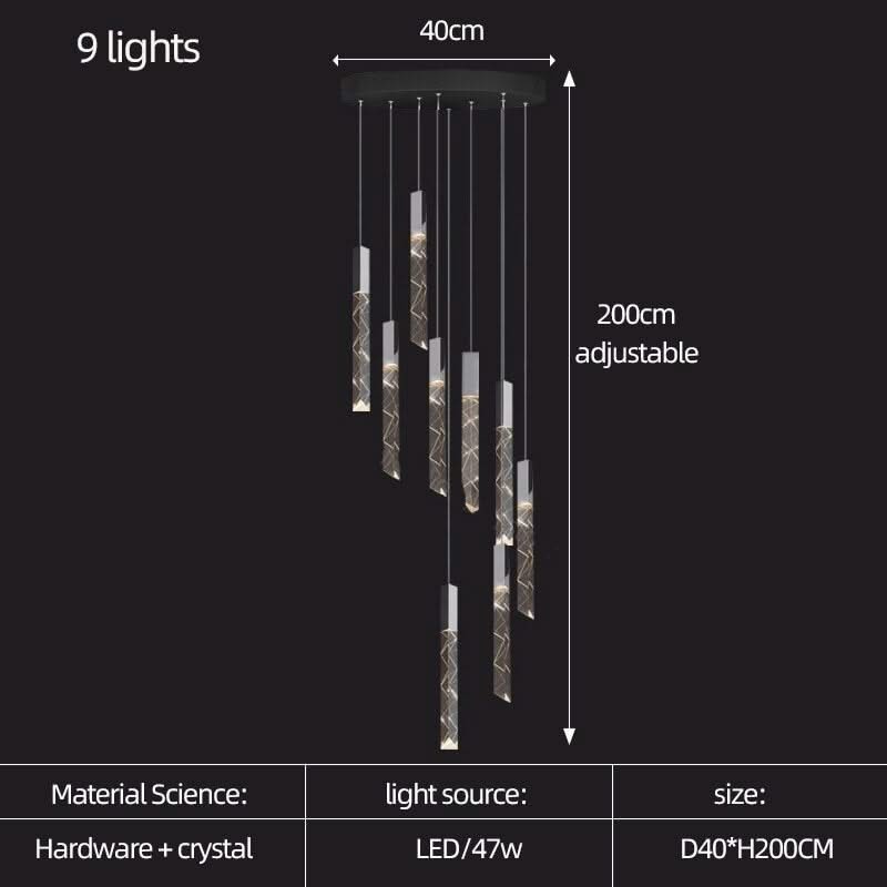 Staircase Crystal Chandelier Light-ChandeliersDecor.com