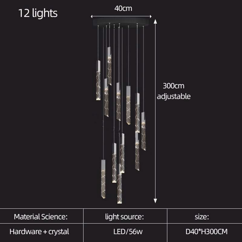Staircase Crystal Chandelier Light-ChandeliersDecor.com
