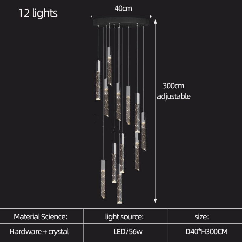 ChandeliersDecor.com-Staircase Chandelier-Staircase Crystal Chandelier Light