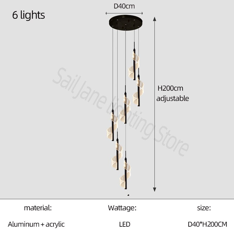 ChandeliersDecor.com-Staircase Chandelier-Staircase Spiral Chandelier: Illuminate with Elegance