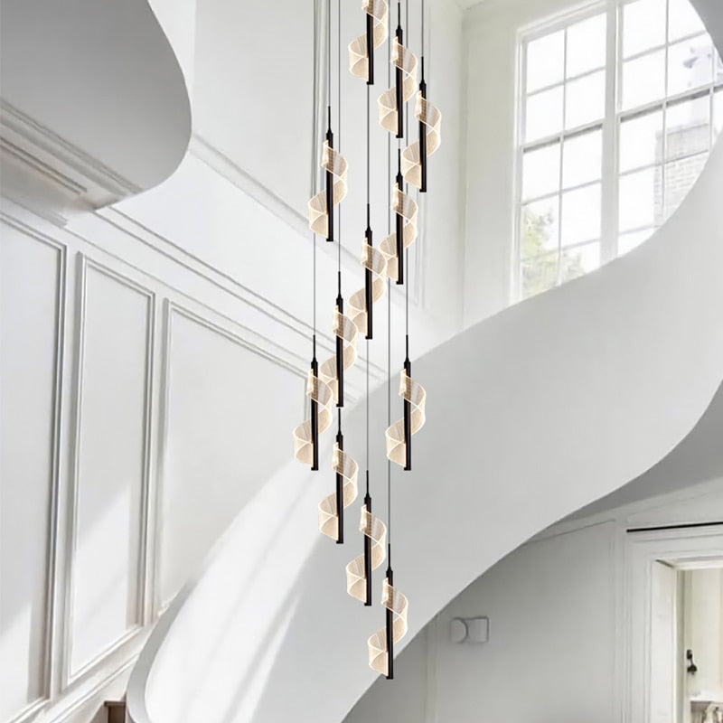 ChandeliersDecor.com-Staircase Chandelier-Staircase Spiral Chandelier: Illuminate with Elegance