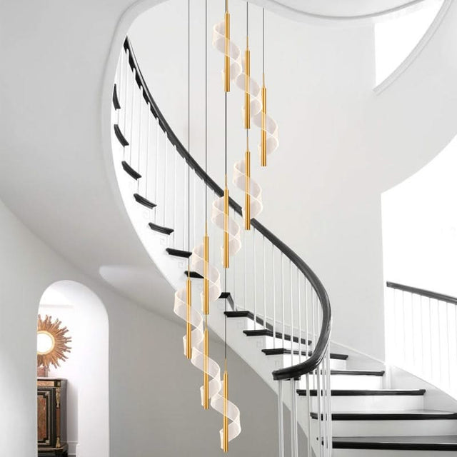 Staircase Spiral Chandelier: Illuminate with Elegance-ChandeliersDecor.com