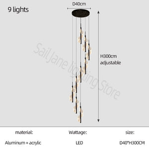 ChandeliersDecor.com-Staircase Chandelier-Staircase Spiral Chandelier: Illuminate with Elegance