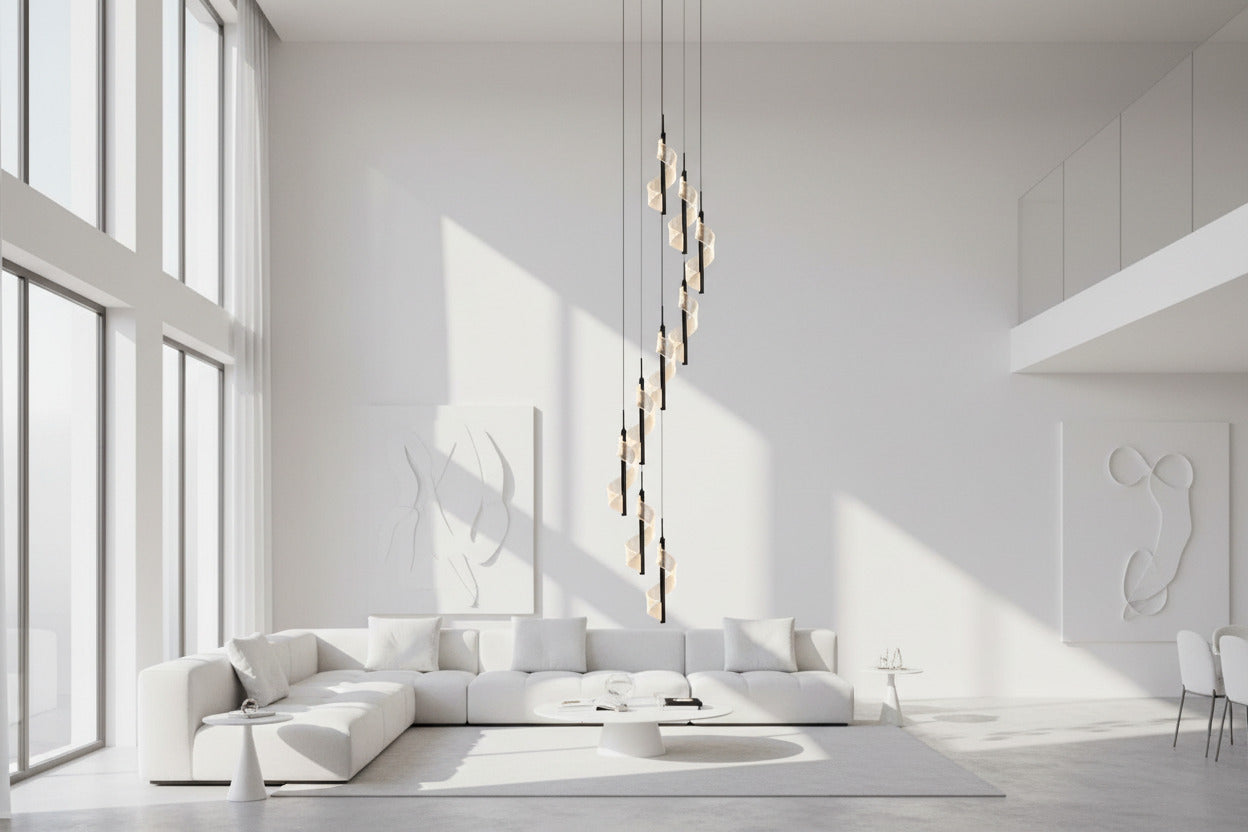 Staircase Spiral Chandelier: Illuminate with Elegance-ChandeliersDecor.com