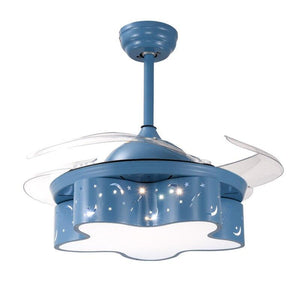 ChandeliersDecor.com-Kids Room Nursery Lighting-Star LED Light with Fan - Modern Ceiling Fan for Kids Room