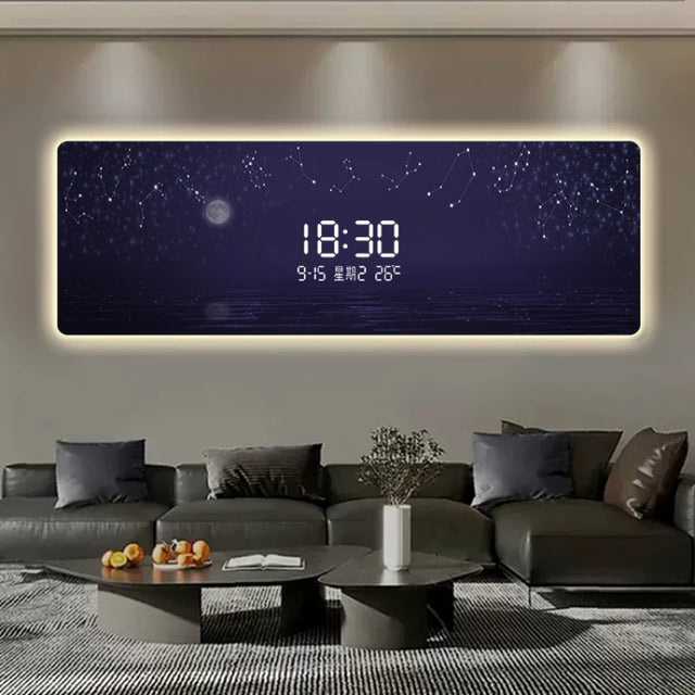 ChandeliersDecor.com-Wall Clocks-Starry Sky Digital Wall Clock