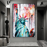 ChandeliersDecor.com-Wall Posters-Statue of Liberty Canvas Wall Art - Freedom and Hope Symbol