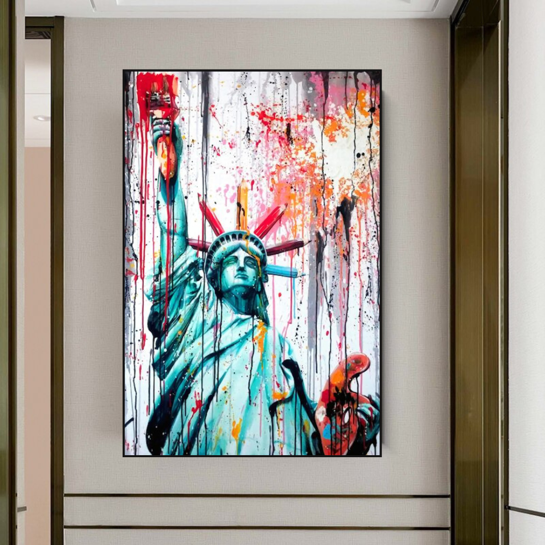 ChandeliersDecor.com-Wall Posters-Statue of Liberty Canvas Wall Art - Freedom and Hope Symbol