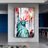 ChandeliersDecor.com-Wall Posters-Statue of Liberty Canvas Wall Art - Freedom and Hope Symbol