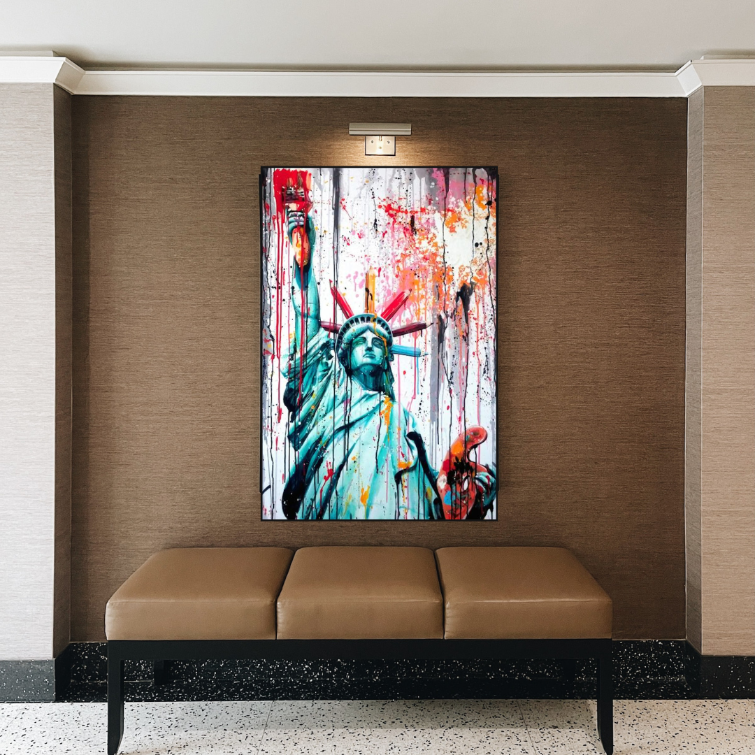 ChandeliersDecor.com-Wall Posters-Statue of Liberty Canvas Wall Art - Freedom and Hope Symbol