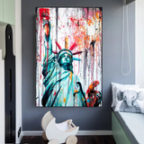 ChandeliersDecor.com-Wall Posters-Statue of Liberty Canvas Wall Art - Freedom and Hope Symbol