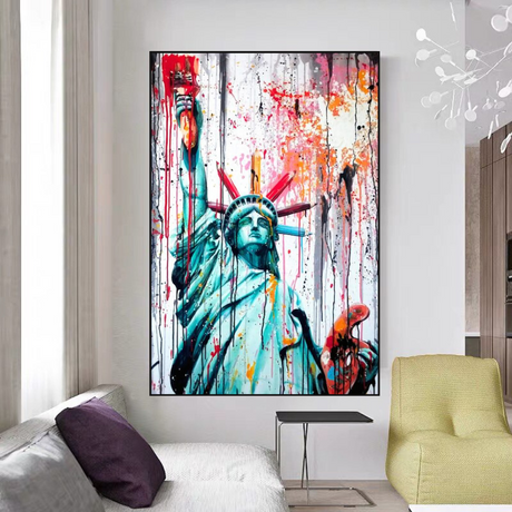 ChandeliersDecor.com-Wall Posters-Statue of Liberty Canvas Wall Art - Freedom and Hope Symbol